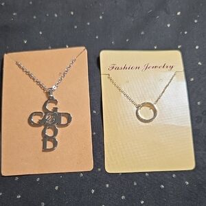 Stylish Silver Initial Pendant Necklace